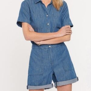 NWT NYDJ sz L denim romper